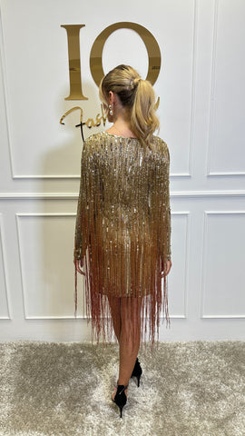 Rochie Keyra Gold - ELVE STYLE SRL