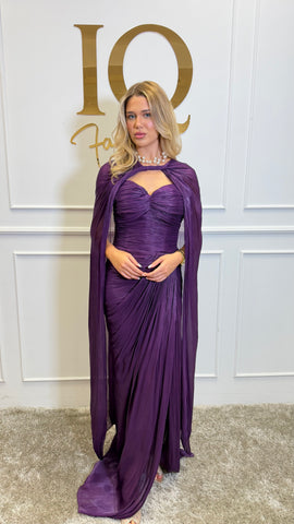 Rochie cu pelerina India Purple
