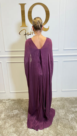 Rochie cu pelerina India Purple