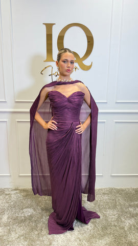 Rochie cu pelerina India Purple