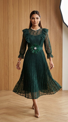 Rochie Massi Maneca Green