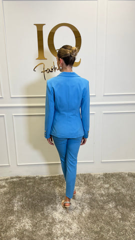 Costum Chantelle Blue by ELVE STYLE SRL featuring a vibrant blue costume with intricate details and fabric textures.
