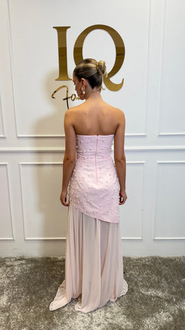 Rochie cu fusta Pearly Roze