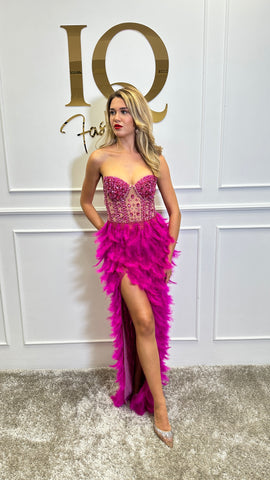 Rochie Kandy Lunga Fuchsia