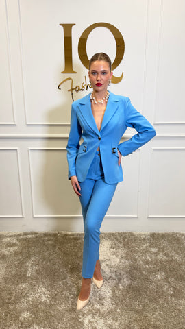 Blue costume by ELVE STYLE SRL featuring detailed fabric, decorative elements, and a fitted design for costume wear.