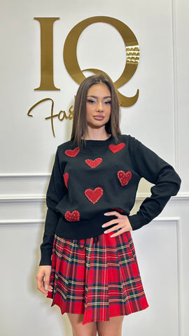 Pulover Coeur Black