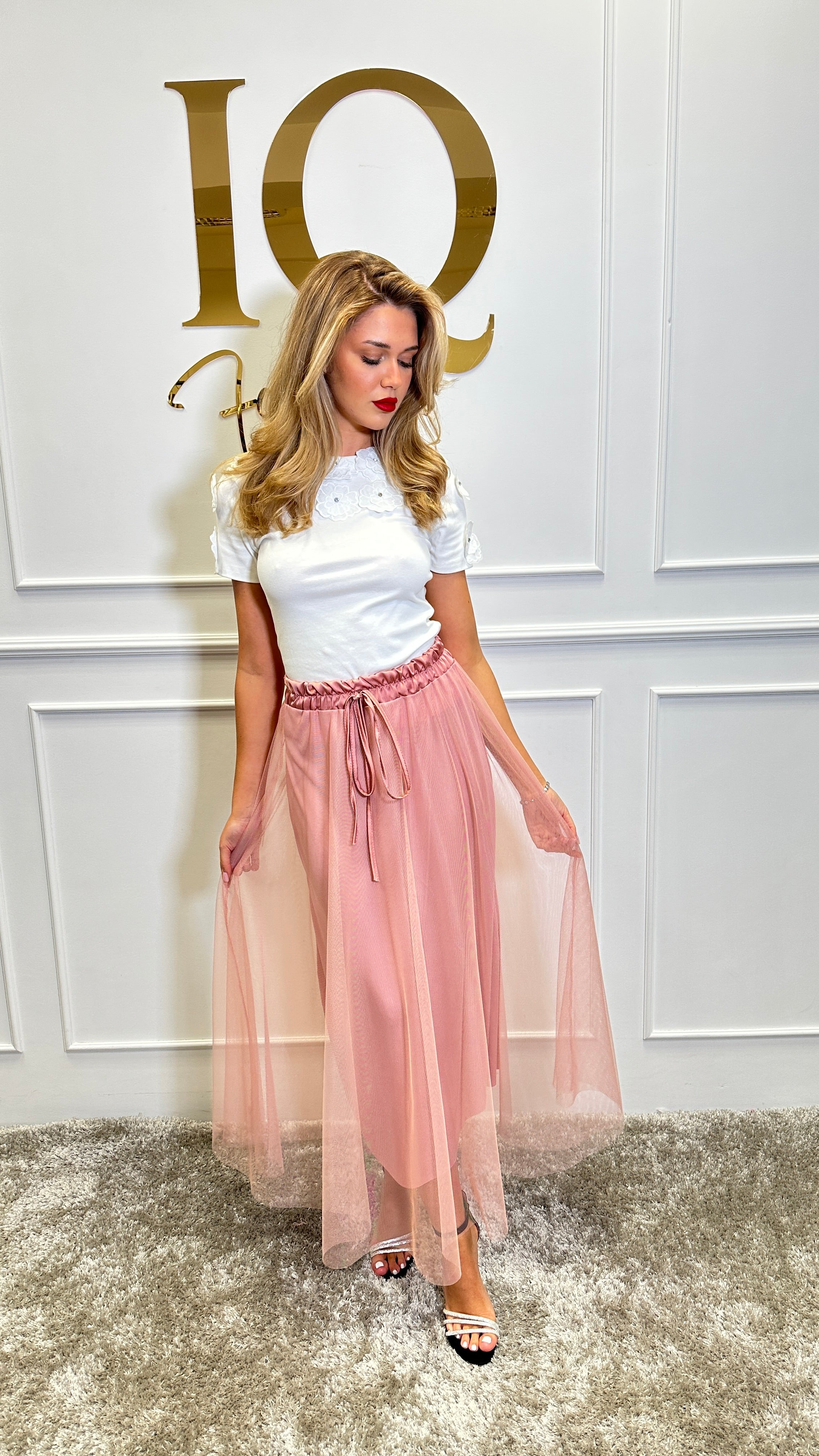 Fusta Valia Roze - ELVE STYLE SRL