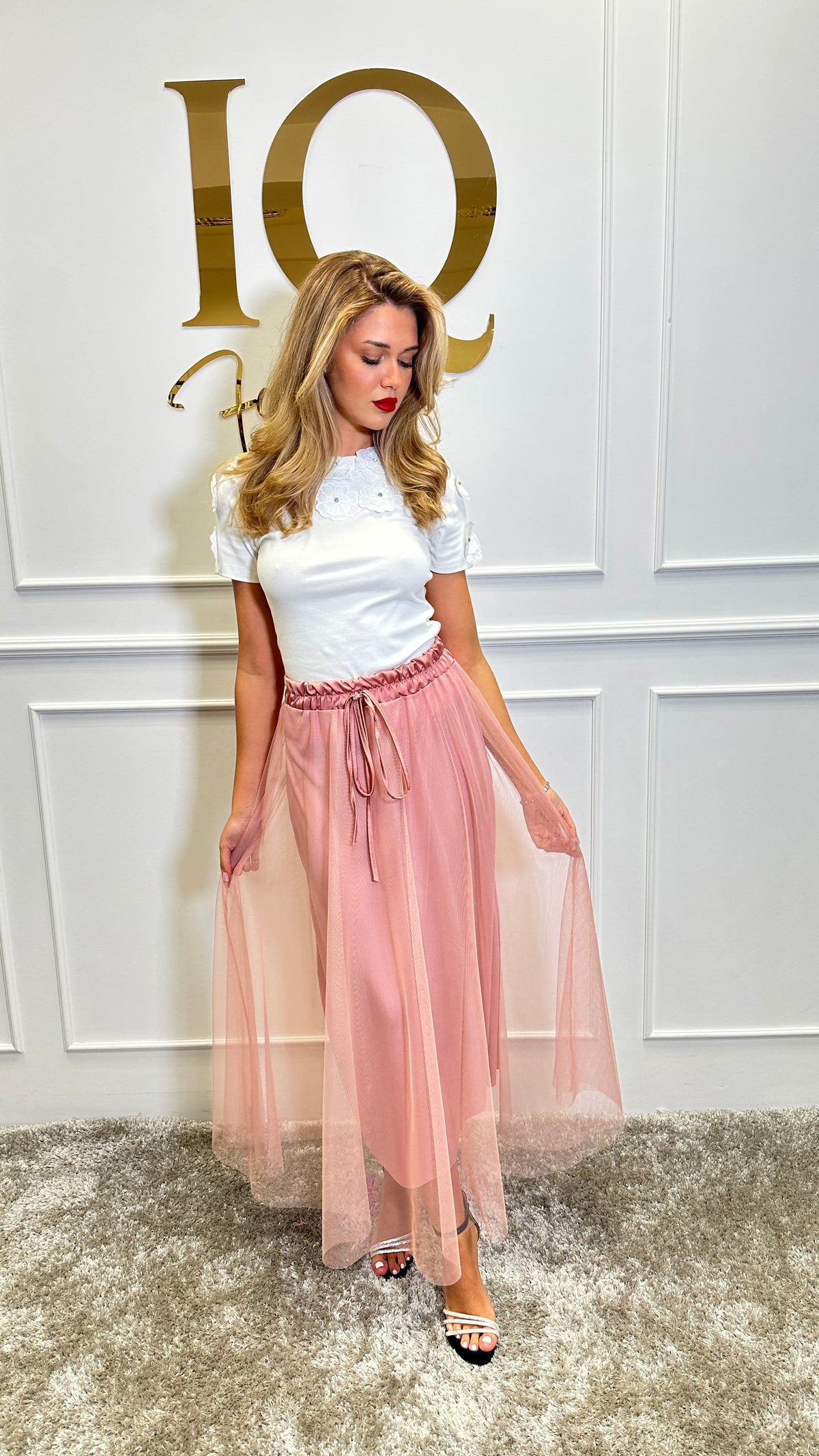 Fusta Valia Roze - ELVE STYLE SRL