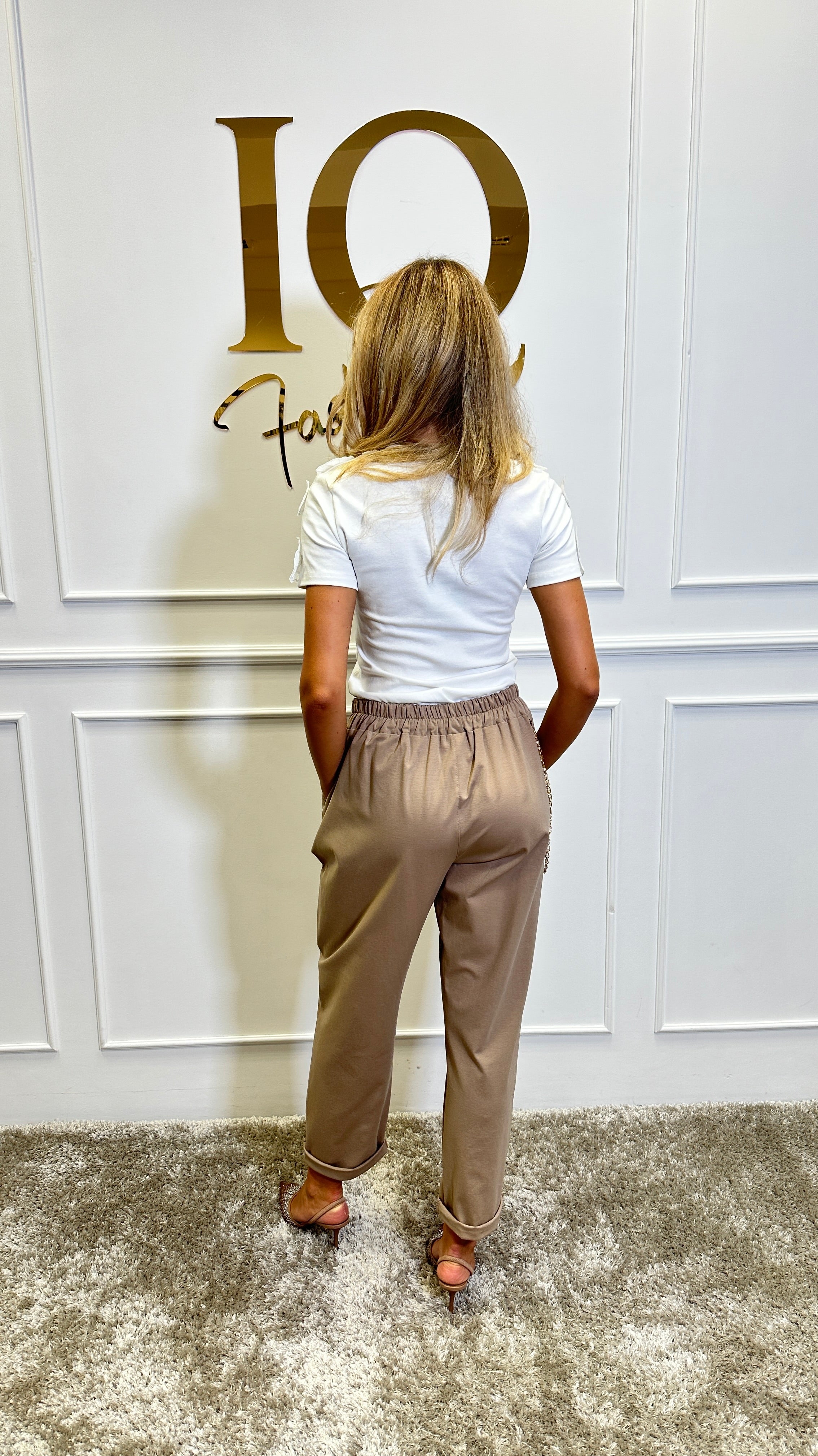 Pantaloni Trendy Beige - ELVE STYLE SRL