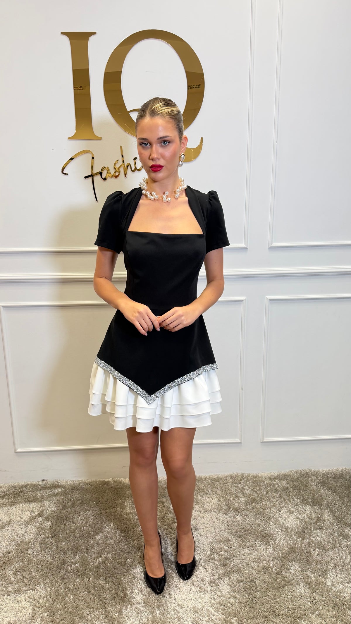 Rochie Rammys  Black-White