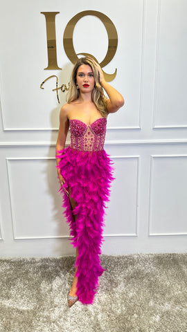 Rochie Kandy Lunga Fuchsia