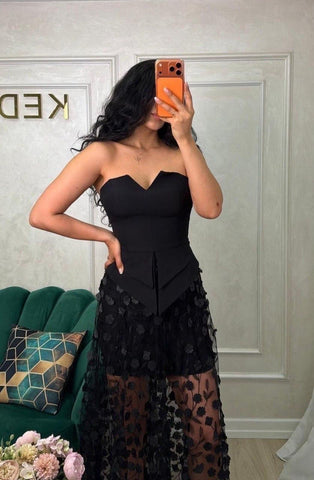 Rochie cu fusta dantela Anddromeda Black (Copy)
