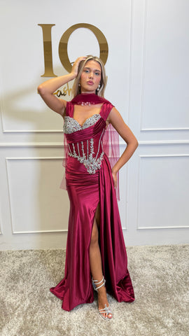 Rochie Cassily Bordo