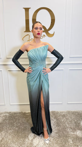 Rochie Calline Minth de la iqfashioncluj, elegantă, cu croială modernă și detalii feminine, imaginea frontală a rochiei.
