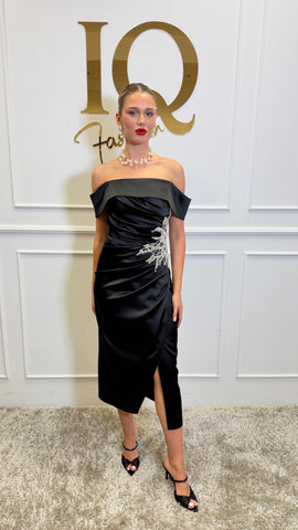 Rochie Ballina saten Black