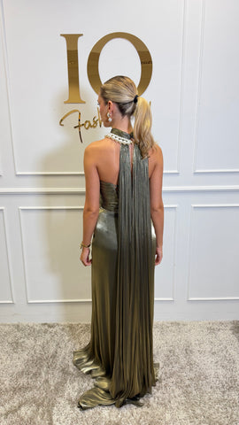 Rochie Amina Olive Green