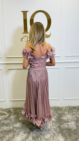 Pink Kassilia dress by iqfashioncluj featuring a stylish fit and elegant design, displayed on a model.