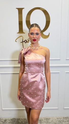 Rochie scurta Perlitta Roze