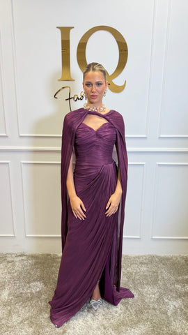 Rochie cu pelerina India Purple