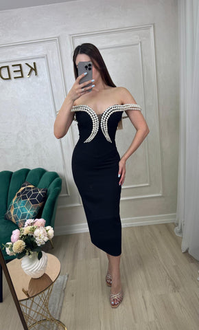 Rochie Pearly Black