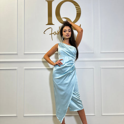 Rochie Simone midi Baby Blue