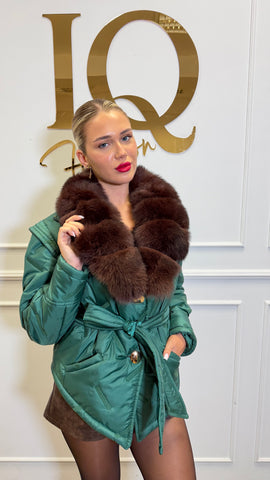 Haina fas cu blana natura Vanissa  Green