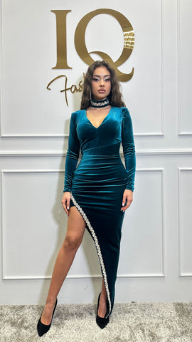 Rochie catifea Secret  Green