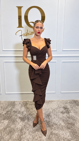 Rochie Saullia Brown
