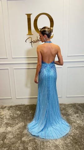 Rochie Amina cu pietre Blue