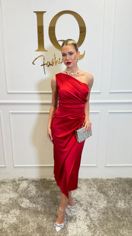 Rochie Simone midi Red