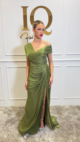 Rochie Amivia Olive Green