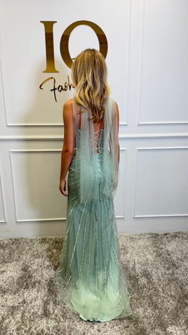 Rochie de damă bluem de la iqfashioncluj, Rochii Teressya Blue, imagine cu detalii elegante și croială modernă.