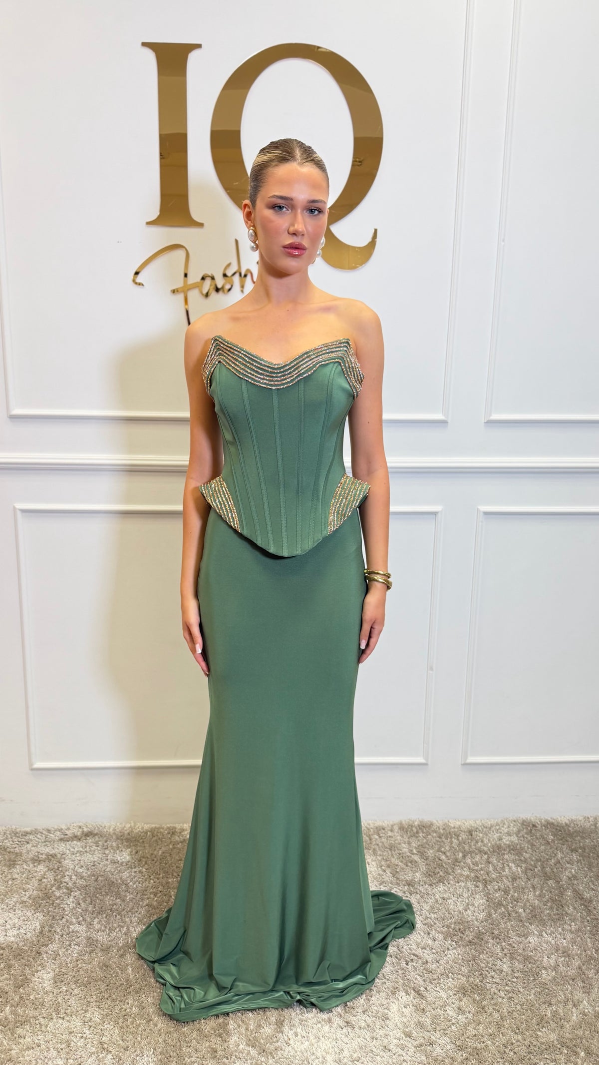 Rochie Damella Olive Green